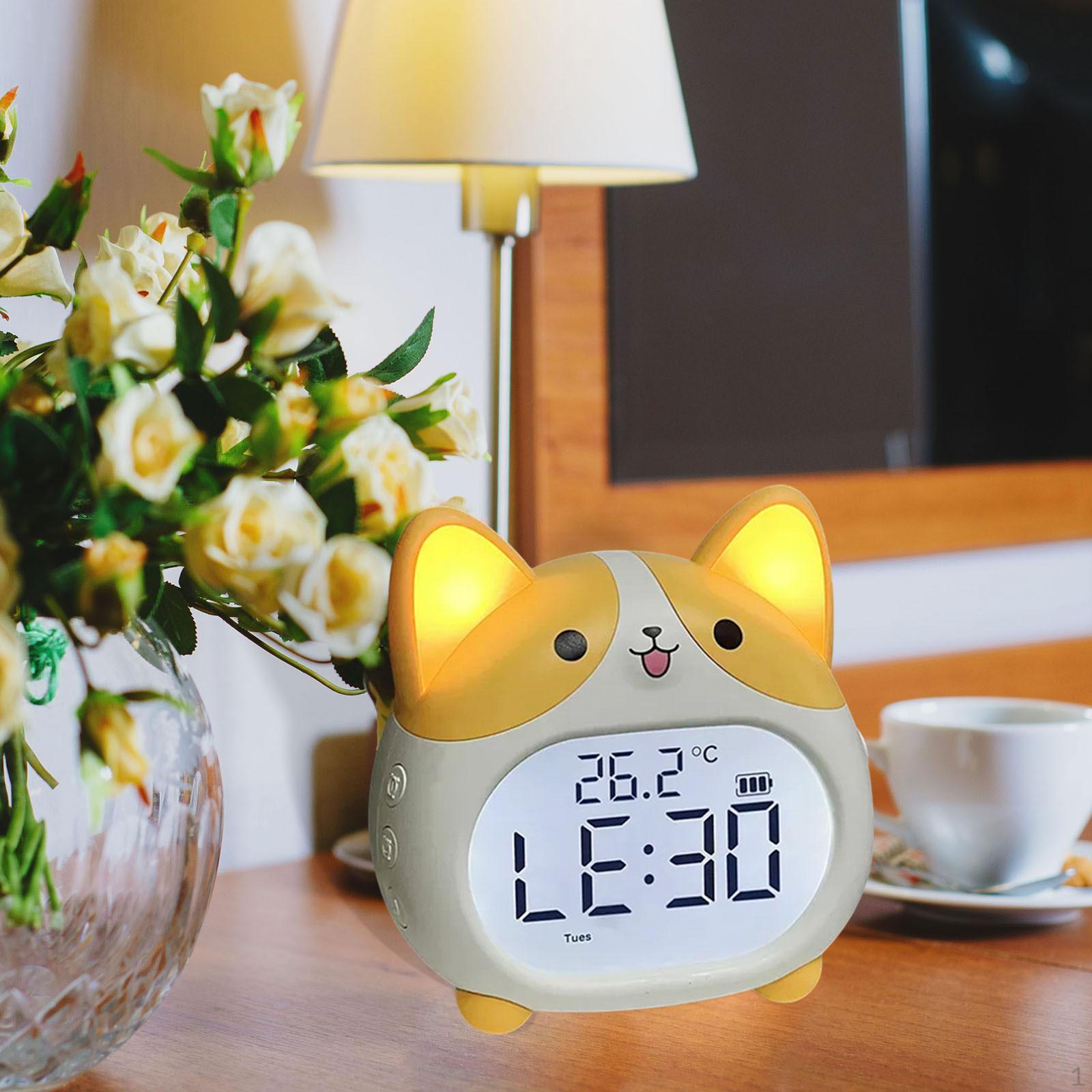 

Будильник 6 тонів Порт для USB-зарядки Таймер Модний Декоративний Настільний Чіткий Дисплей для жовтий