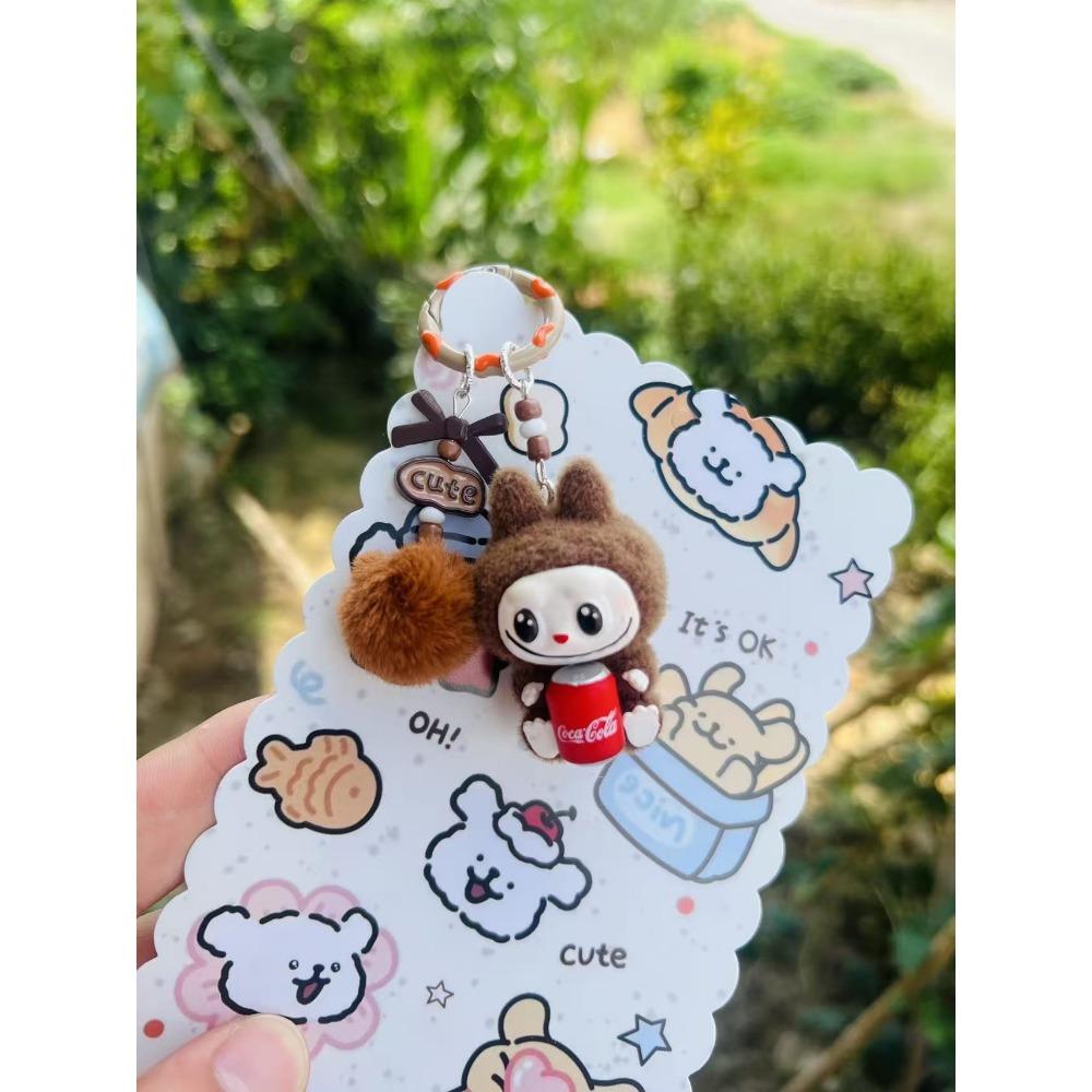 

Флокированная тряпичная подвеска CM Сумка для девочки Милая подвеска-кукла для студента Брелок ручной работы 1pc