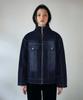 Oioi Collection Vintage Denim Padded Jacket [Deep Blue]