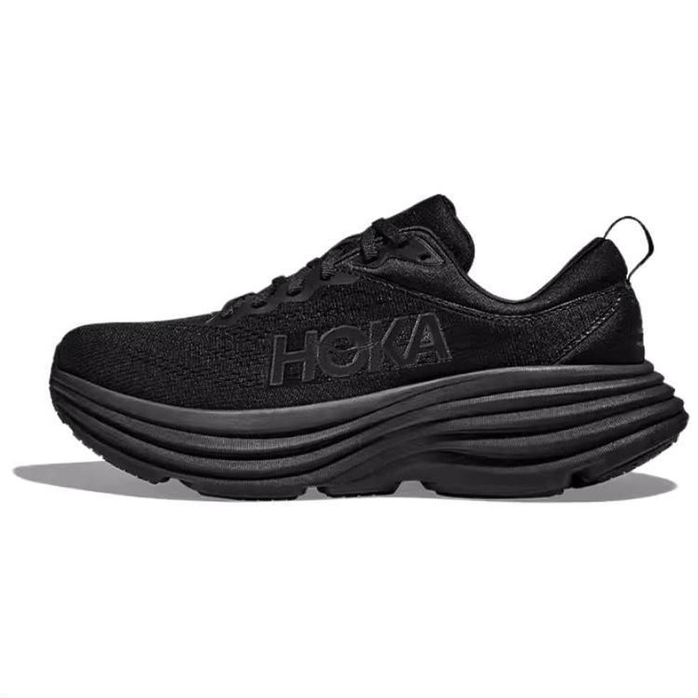 

HOKA ONE ONE Bondi 8 Fabric Cushioning Slip Resistant Breathable Low top Running Shoes Women s Black 1127952-BBLC() 40