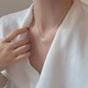 Su Chuang S925 Sterling Silver Bow Necklace for Women: Elegant, Light Luxury Clavicle Chain with High-End Design, Perfect for Summer.