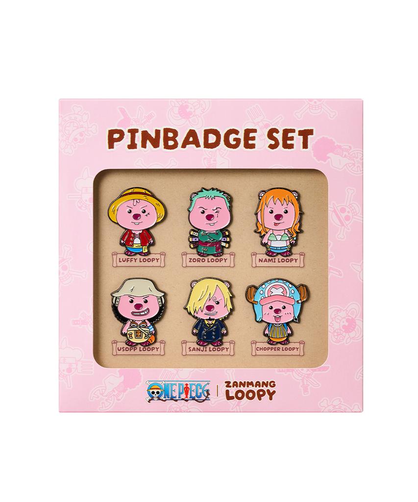 Zanmangloopy Zanman Luffy X One Piece Metal Pin Badge Set