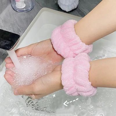 Wrist Washing Belt Soft Microfiber Towel Wristbands For Washing Face Water Absorption Washing Prevent Wetness Wrist Washband