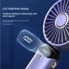USB Handheld Mini Fan Foldable Portable Neck Hanging Fans 5 Speed USB Rechargeable Fan with Phone Stand and Display Screen