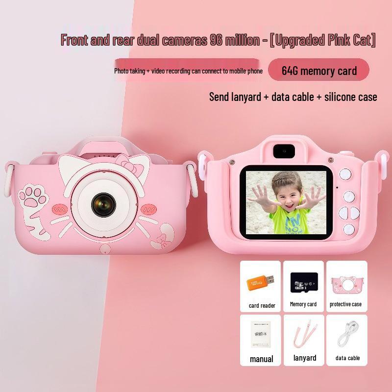 Ultra HD Dual Lens Children's Cartoon Camera - Photo & Video Toy Gift for Boys & Girls