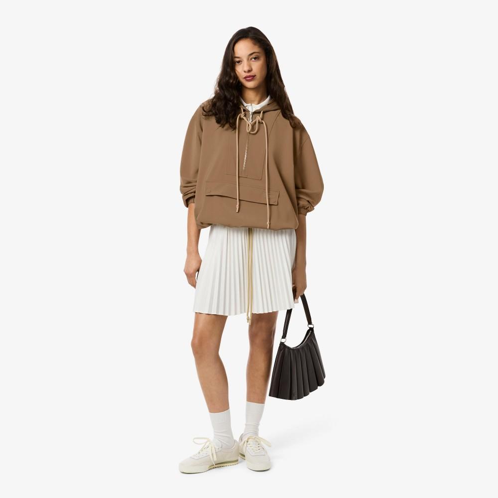 Lacoste Women's Wool Blend Hooded Half-Zip Jumper BF2450-55N02S