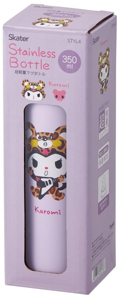 Skater Kuromi Headgear Sanrio 350ml Stainless Steel Water Bottle Ultra-Lightweight STYL4-A