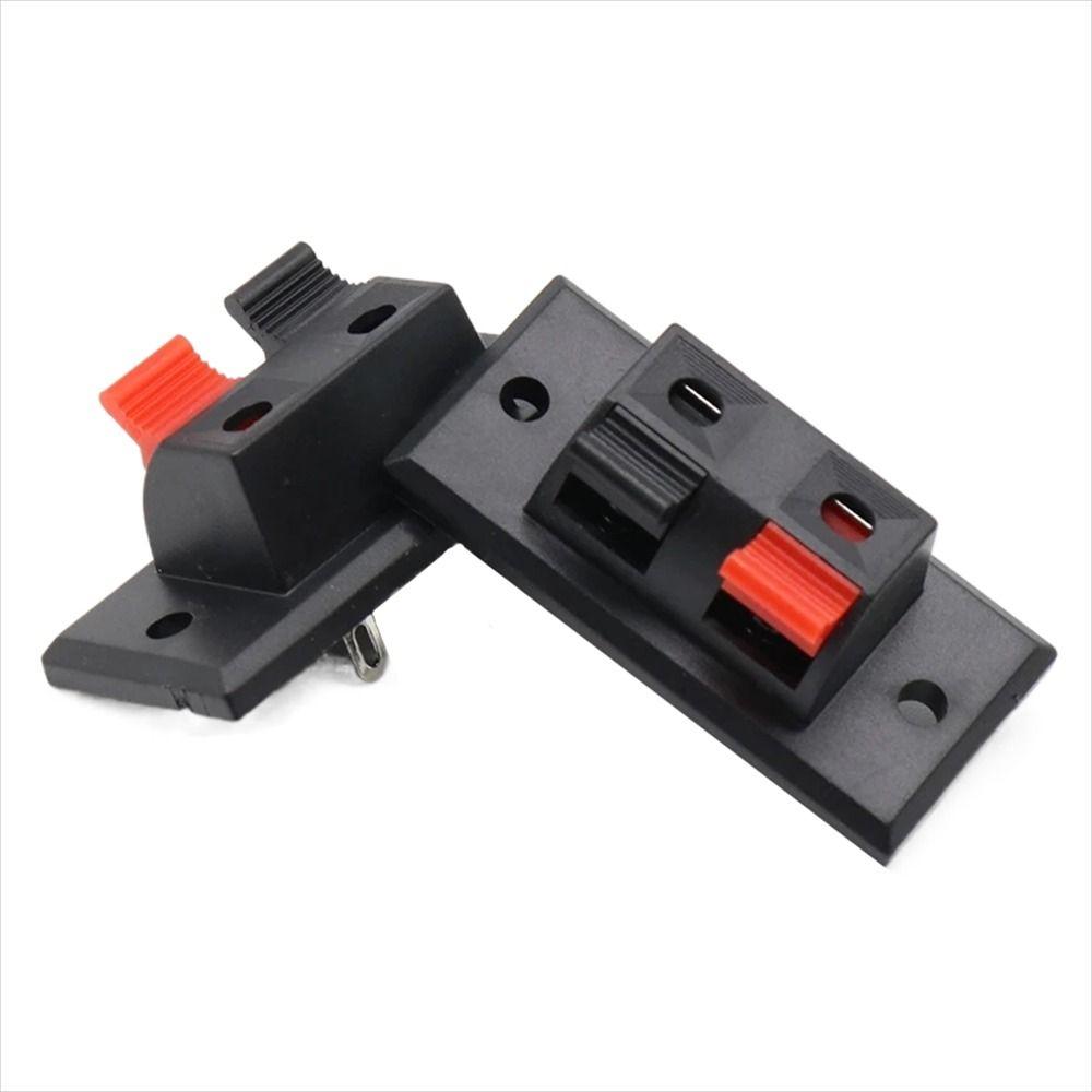 Push in Jack 2 Positions Connector Audio Speaker Terminals Speaker Terminals Spring Load Connector