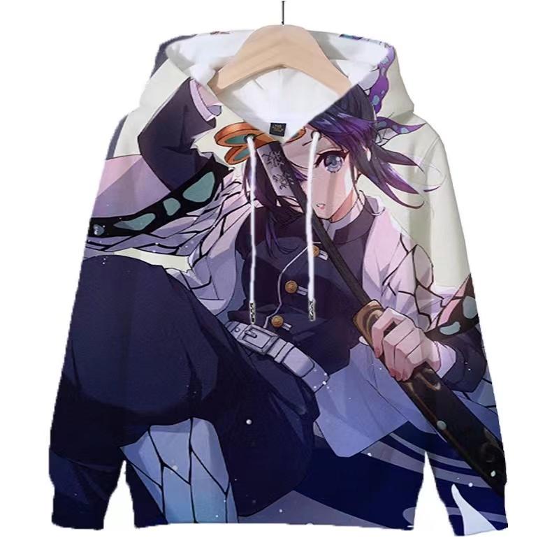 Sweat à capuche Anime Demon Slayer 2024 Kamado Nezuko Pullover à capuche confortable à col rond pour hommes et femmes