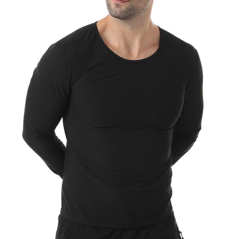 Sauna Shirt für Herren Schweißanzug Kompression Langarm Top Gewichtsverlust Körperformende Shirts für Training Sport