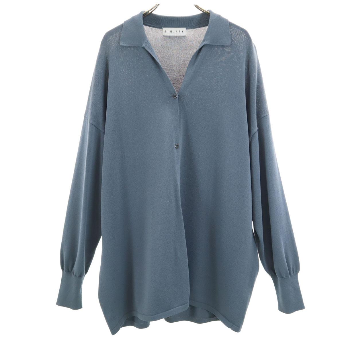 

RIM.ARK Кардиган вязаный с длинным рукавом и воротником 38 Синий Женский Б/У