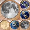 Creative Earth and Moon Print Round Carpet Personality Floor Mat Circular Mats Living Room Bedroom Home Mat Home Decoration