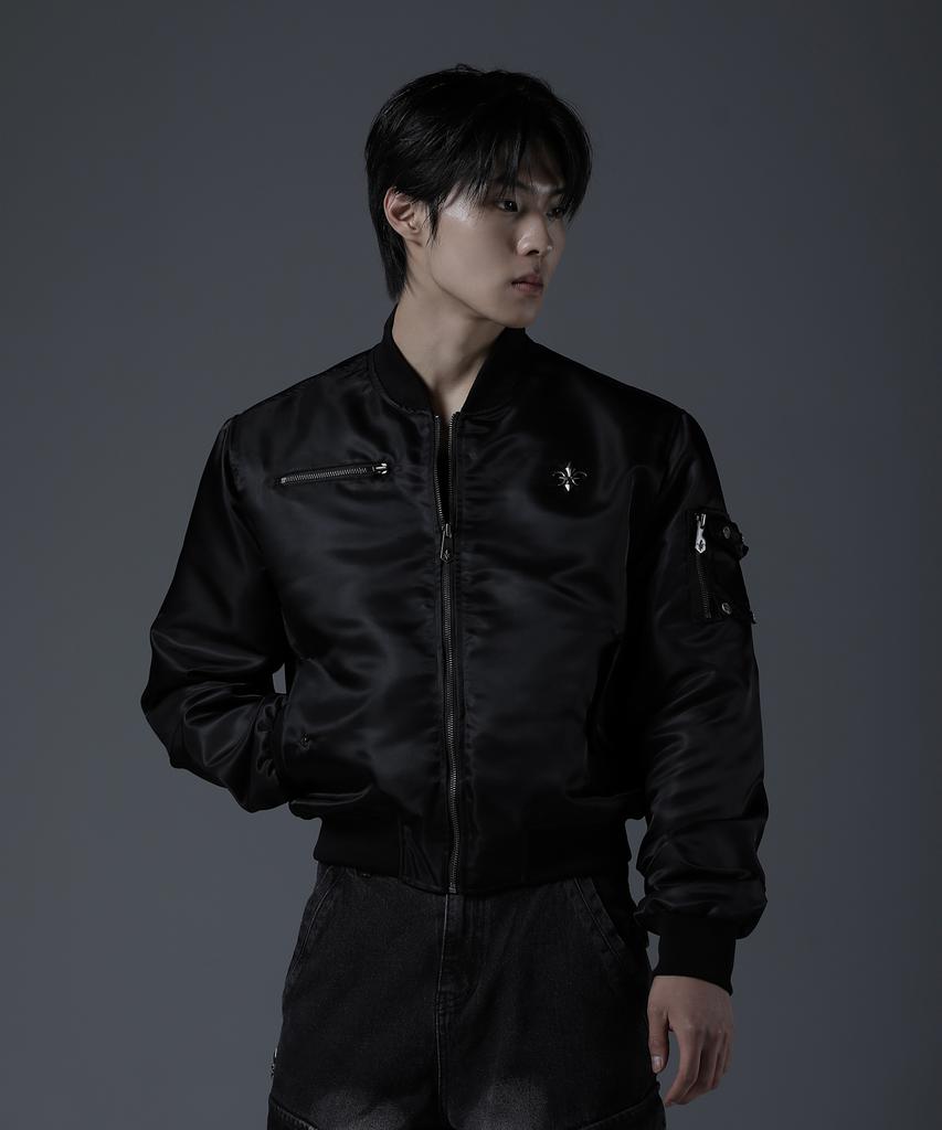 Carmid Antique Blouson Bomber Jacket [Black]
