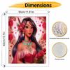 Disney Oil Painting Art Painting Kit, Romantic Pocahontas Rose Handmade Diy Art Painting Home Wall Decoration, Creative Gift Hobby Art