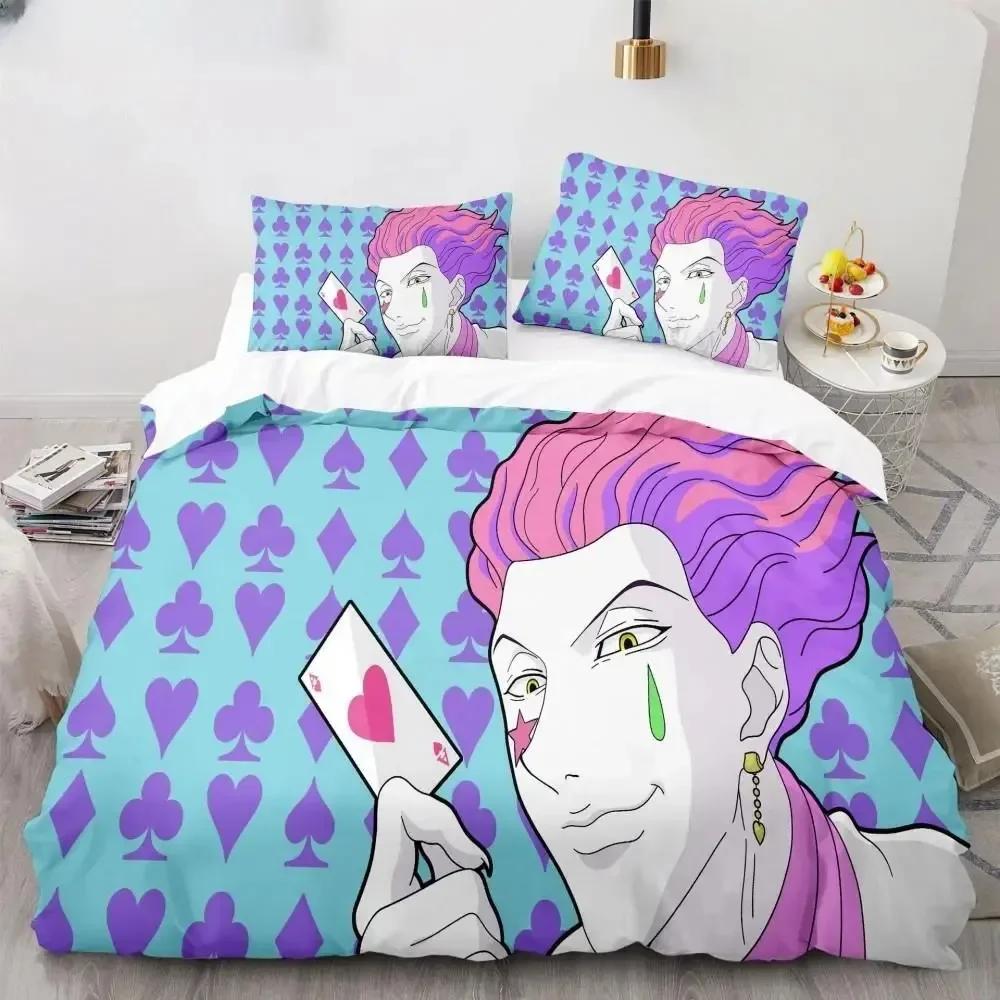 Neues Japan Anime Hunter X Hunter Biscuit Krueger Bettwäsche-Set Bedrucktes Bettwäsche-Set Mit Kissenbezug Bettdeckenbezug Weich Einzel Doppel