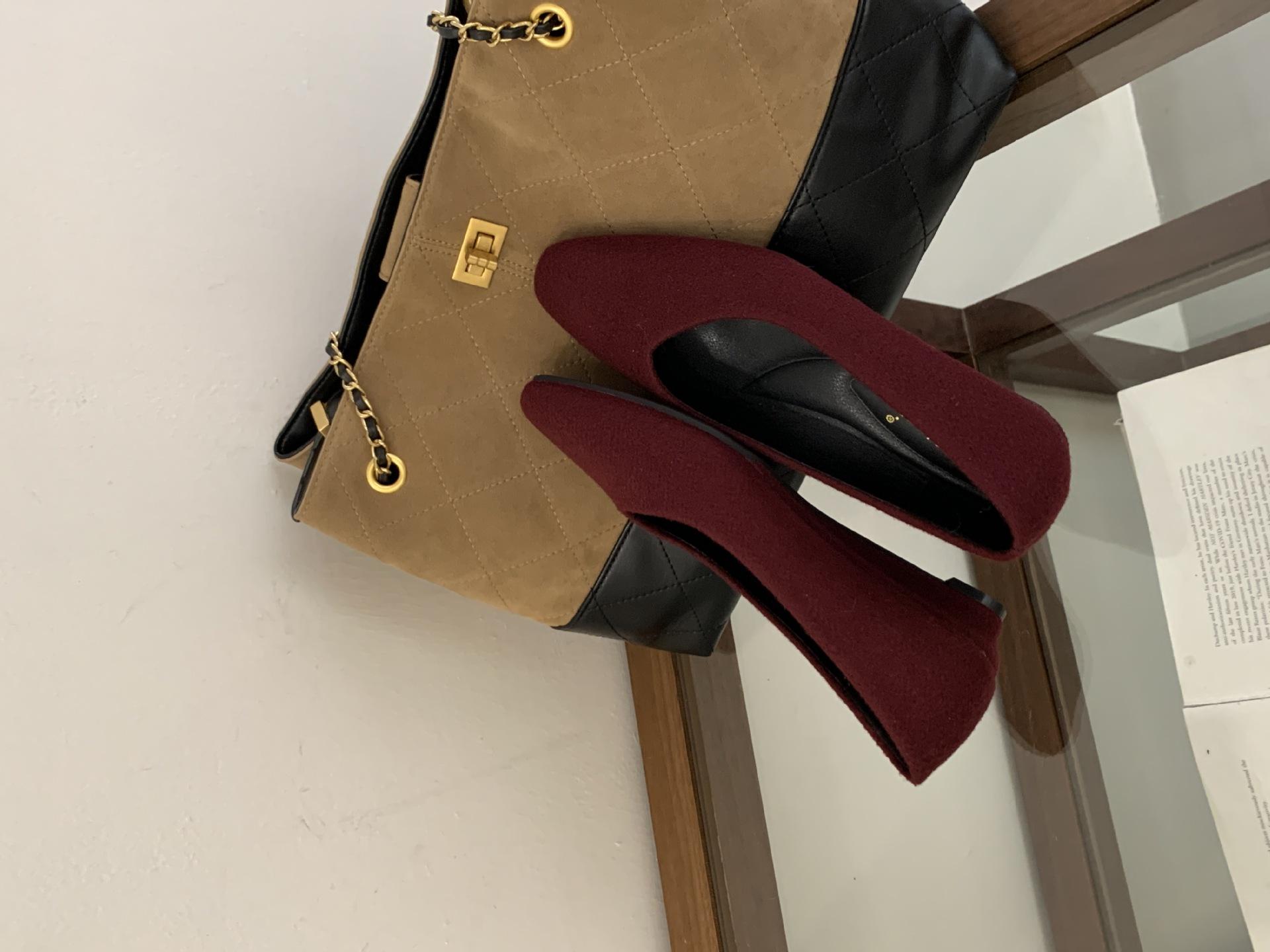 Women s Suede Square Toe Block Heel Autumn French Style Office Pumps - Elegant for Parties & Office 35