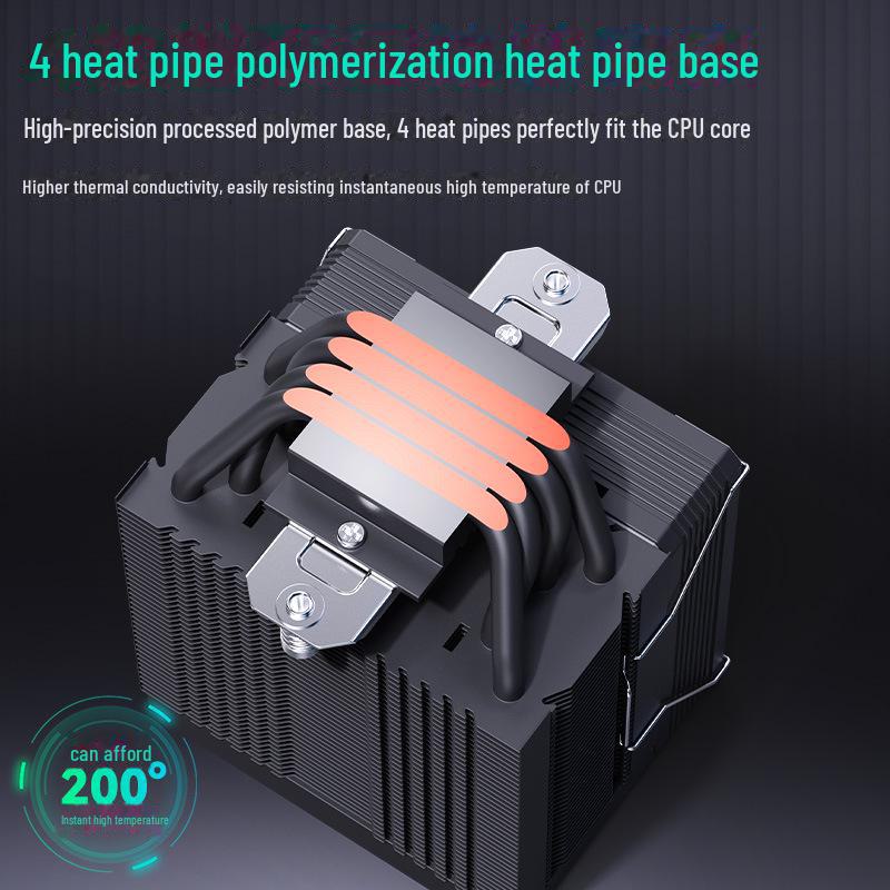 SNOWMAN Bingman MX94 Silent CPU Cooler with 4 Heat Pipes, Compatible with AM4, AM5, 1700, 2011, and X99 Platforms