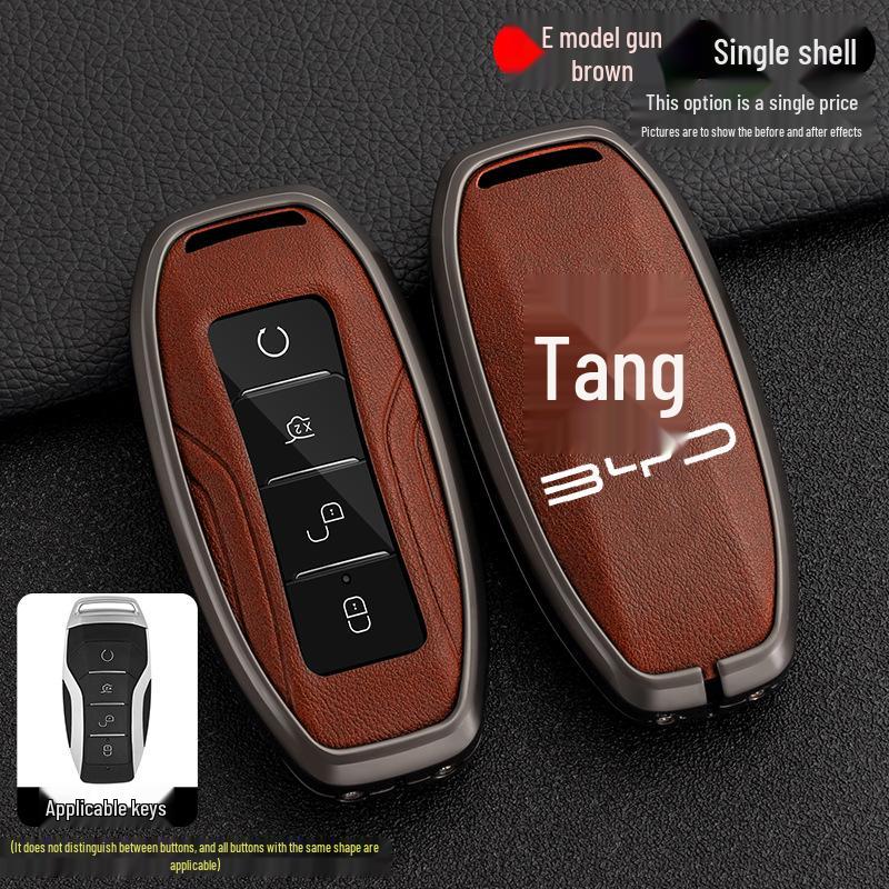 

High-Grade Metal Key Fob Cover for BYD Tang, Song MAX, Qin 80, S7 Set