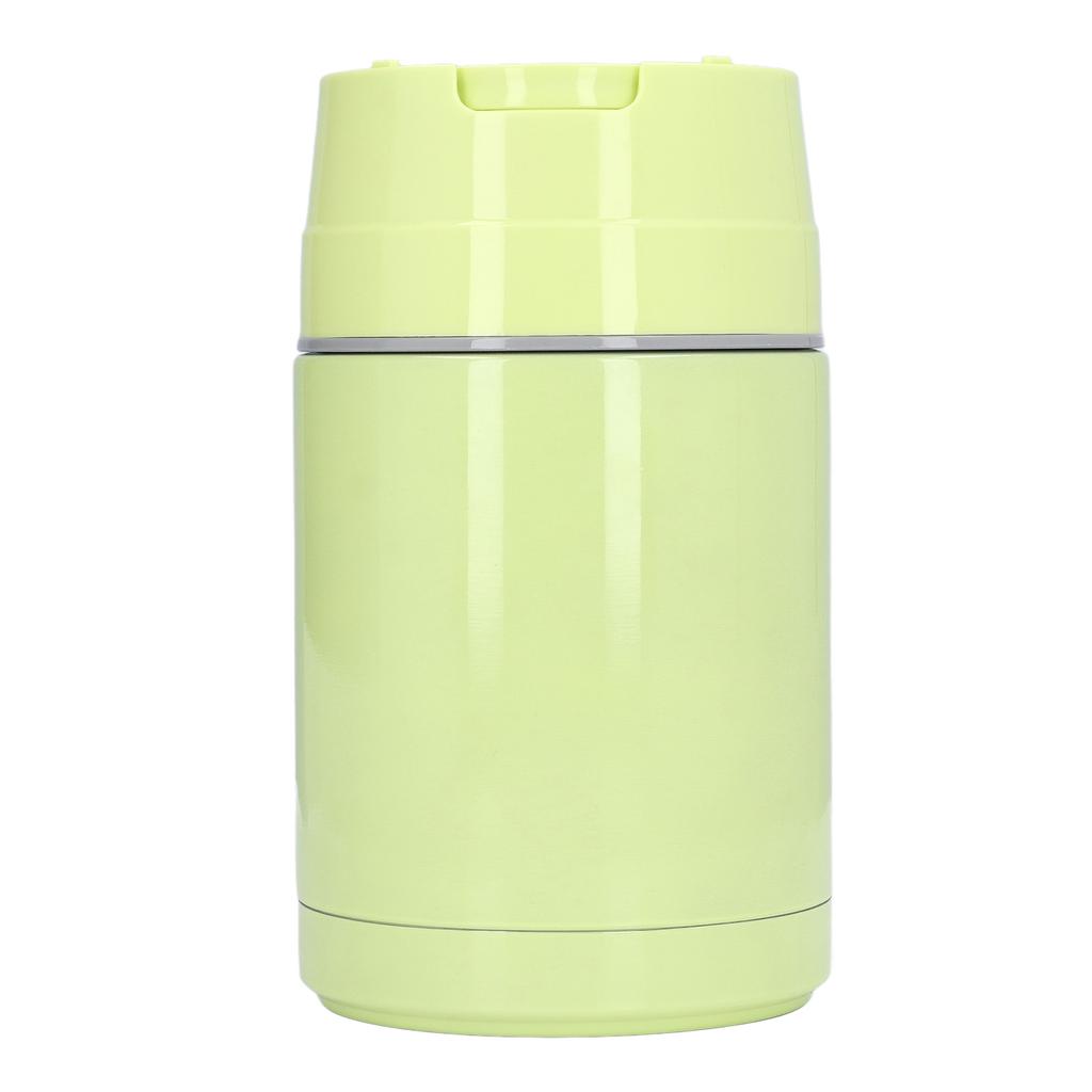 304 Stainless Steel Insulated Food Jar Leakproof Prevent Slipping Portable Stew Beaker with Spoon for Outdoor Grass