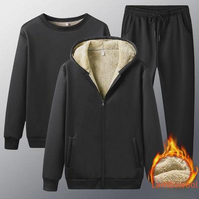 Lambskin Zipper Hooded Sweatshirt: Warm, Thick, Loose Fit for Fall & Winter