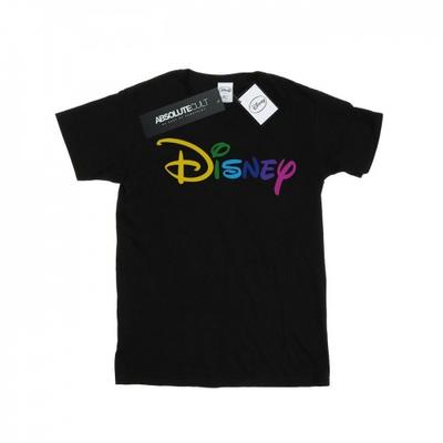 Womens/Ladies Color Logo Cotton Boyfriend T-Shirt
