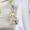Sweet Cartoon Cat Heart Keychain Pendant Lovely Hangings Decorations Keyring Charm for Purse Bag Backpack Handbag