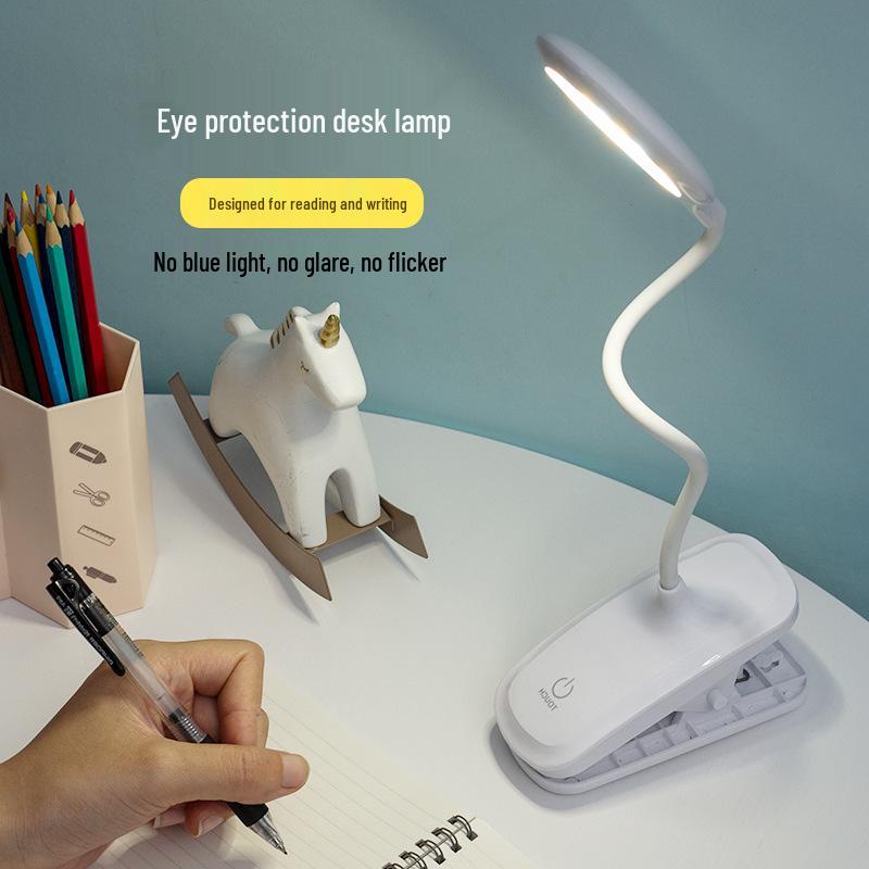 2023 LED Touch Desk Lamp: Foldable, USB Rechargeable, Clip-On Design for Children's Eye Protection