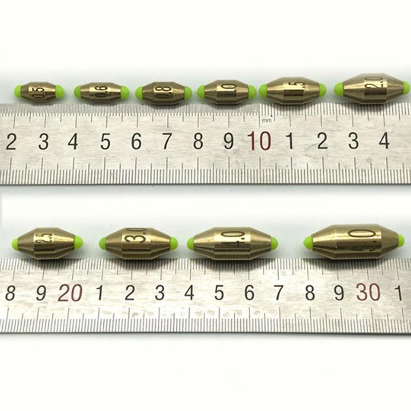 Outdoor Fishing Artificial Copper Sinker Small Lead 1g 2g 3g 4.5g 5.5g 7.5g 11g 14.5g 18g Sinker Weights Tackle Accessories