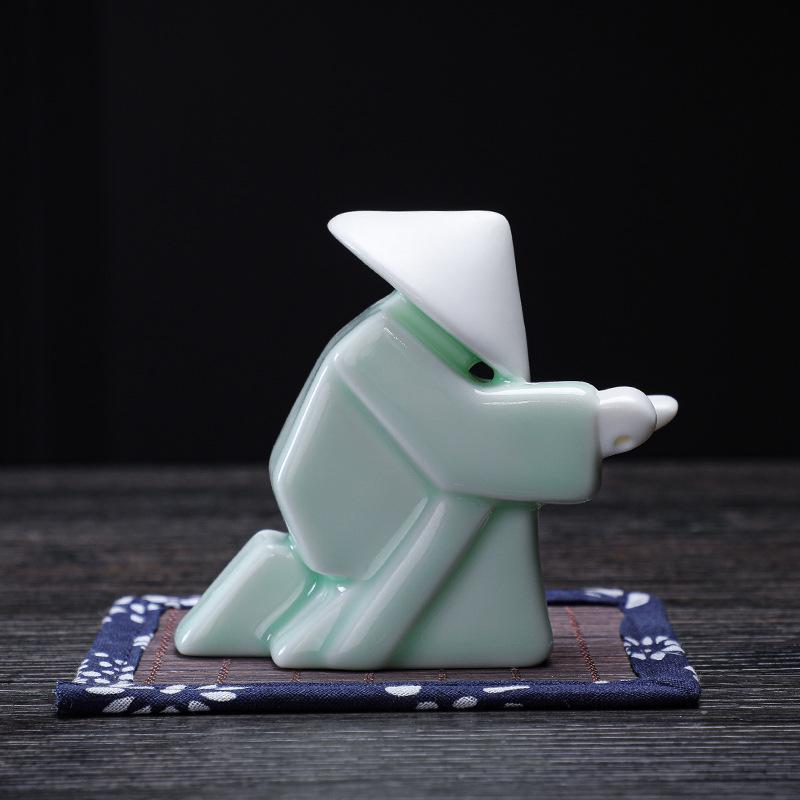 Samurai Knight Ceramic Incense Holder and Burner Ornament