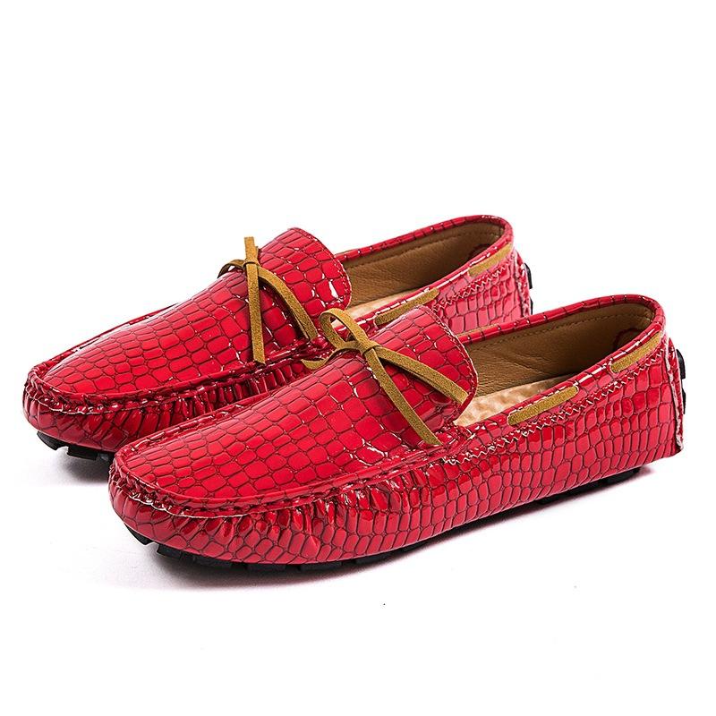 Men Oxford Shoes Crocodile Pattern Prints Classic Style Loafers Men's Dress Shoes Round Head Wedding Office Leather Shoes Male