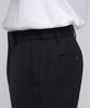Musinsa Standard Wool Semi-Wide Hidden Elastic Waist Slacks [Black]