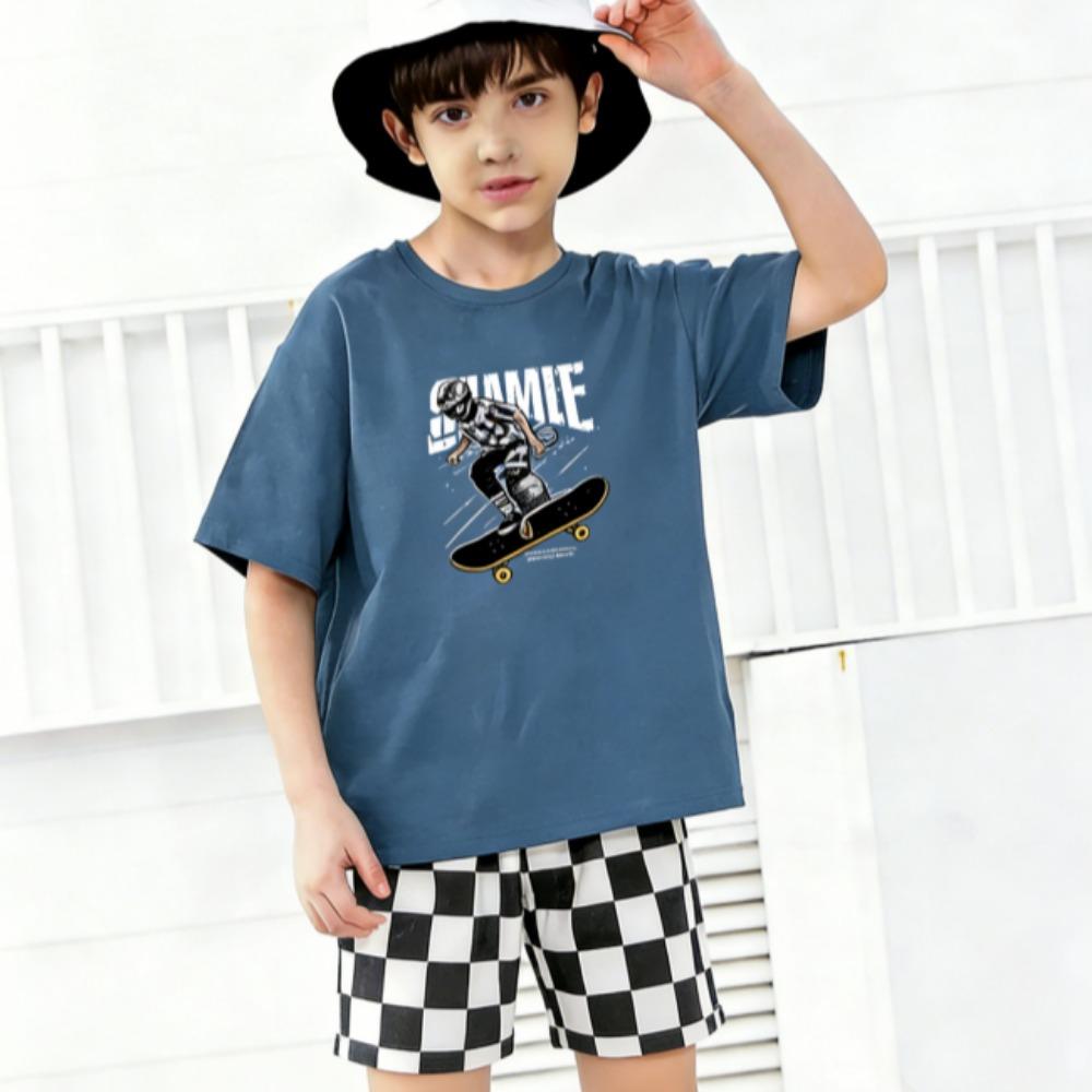 Cartoon 67 Printed Kids T-shirt and Shorts 2 Piece Set Summer Casual Outfit for Boys and Girls Kids Clothing