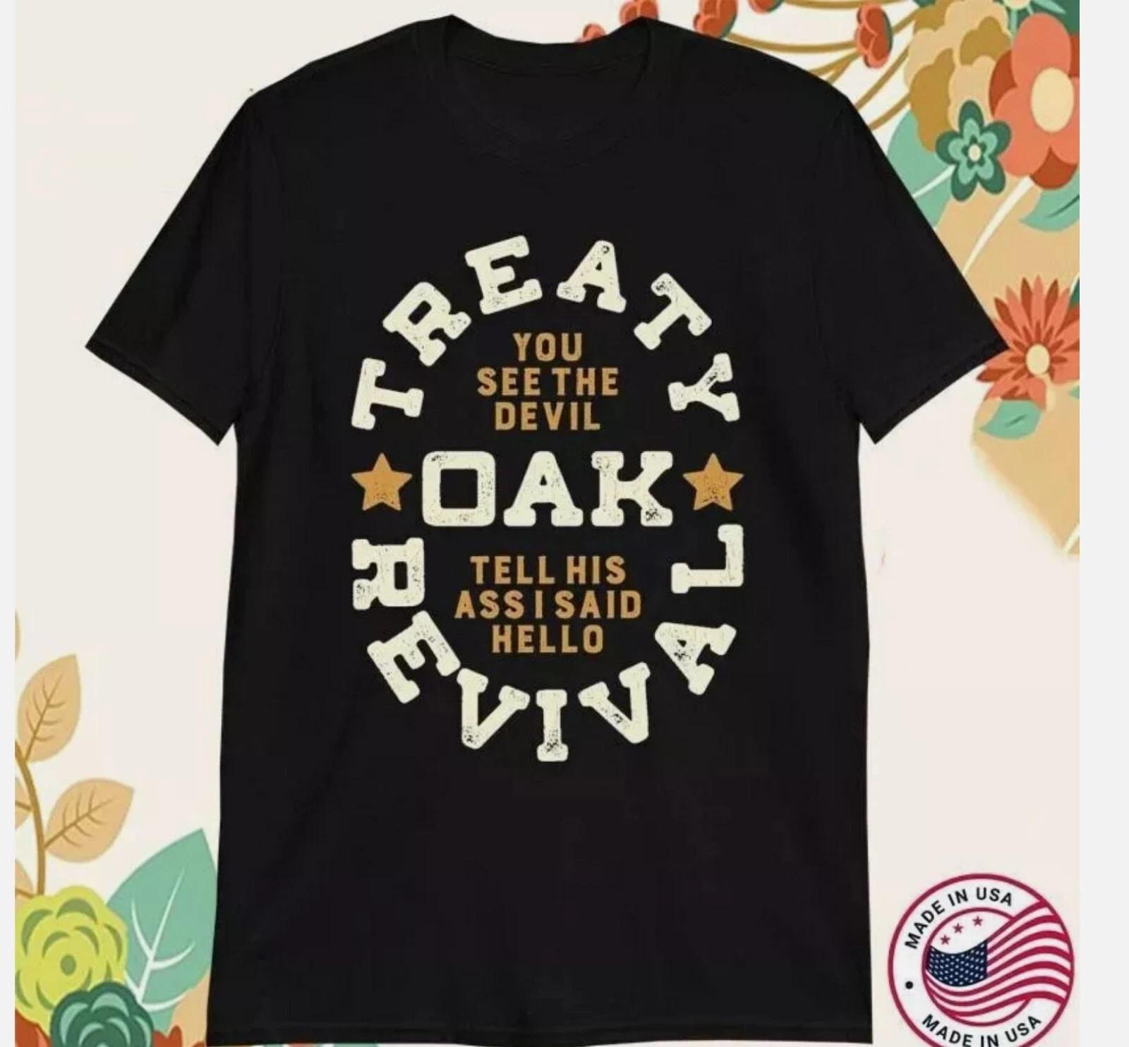 Vtg Treaty Oak Revival Black Heavy Size S-3XL T-Shirt S