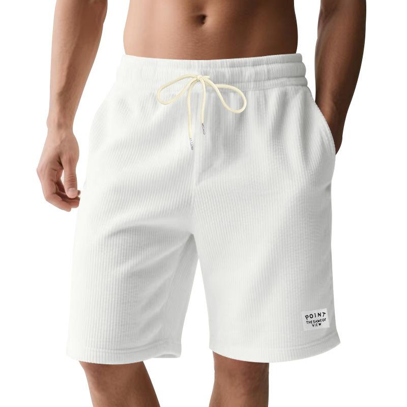 Men'S Straight Work Pants Fashionable And Casual Drawstring Shorts