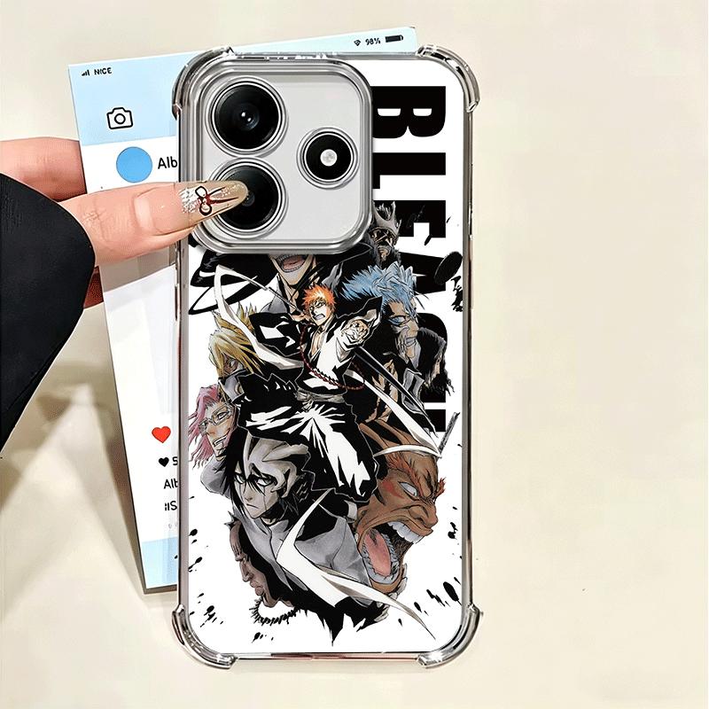 Anime Bleach Desgin Plating Phone Case For Xiaomi Poco X5 X6 X7 X8 Pro Max F8 Ultra F7 M8 M7 M5S Redmi 15C 15 14C 13C 13 X3 12C