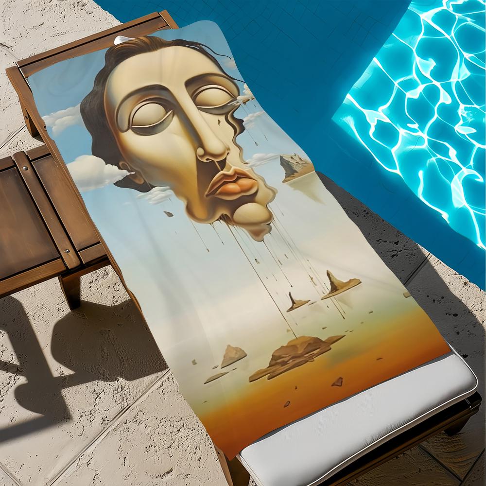 Famous Pretty S-salvador Dali Art Towel Beach Quick Dry Soft Pool Towels Gift for Travel Gym Shower Camping Sports