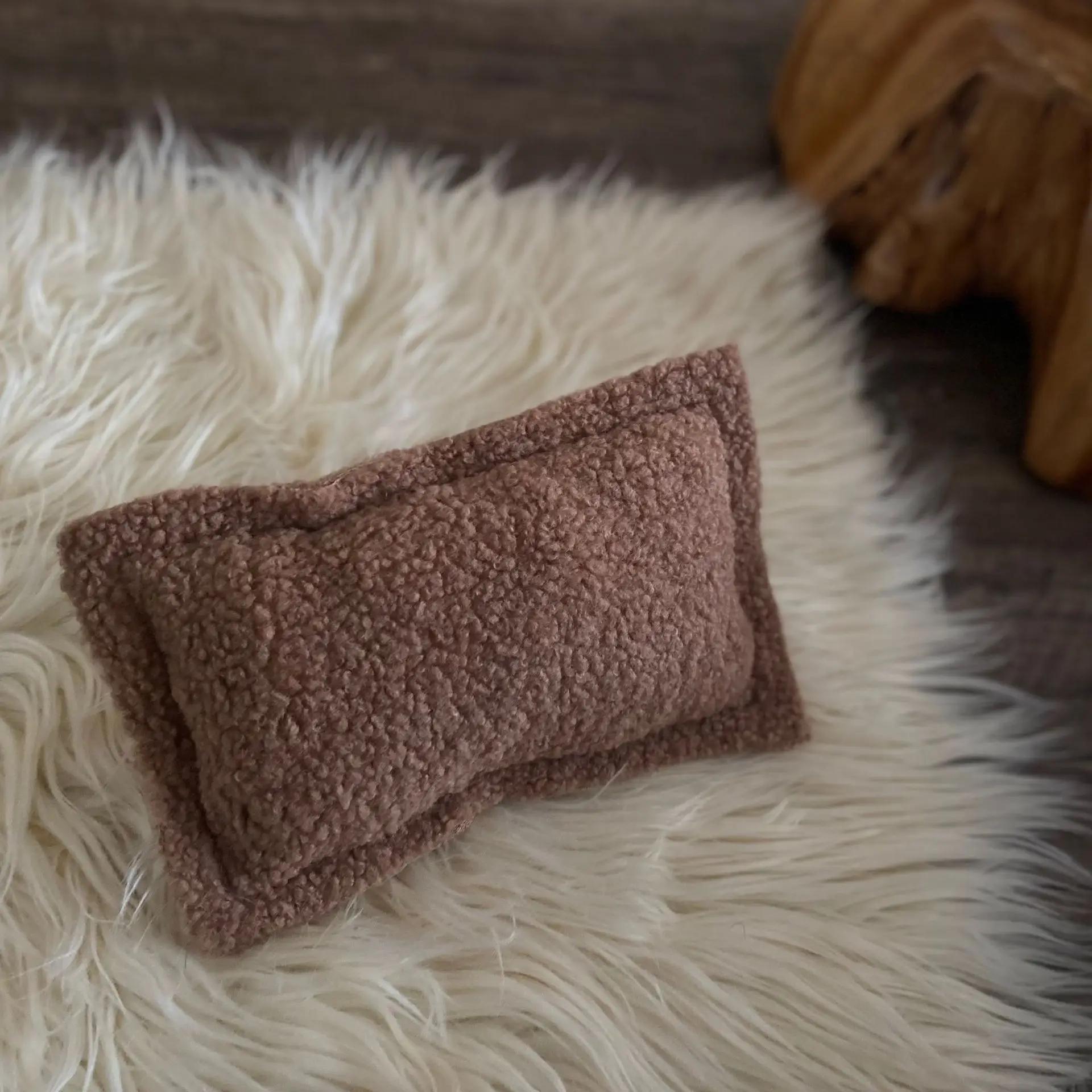 

Реквизит для новорожденных Мягкая хлопковая однотонная подушка-подушка Основные аксессуары для студийной съемки для детских фотографий