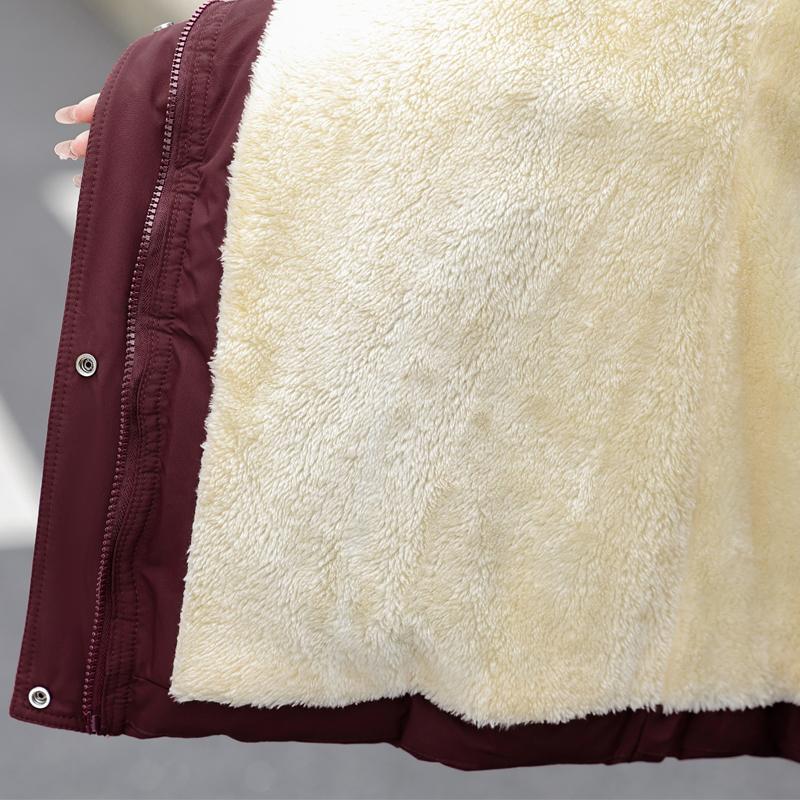 Haine de iarnă pentru femei de vârstă mijlocie cu glugă, elegante, groase, călduroase, mărimi mari, parka, jachete pentru femei