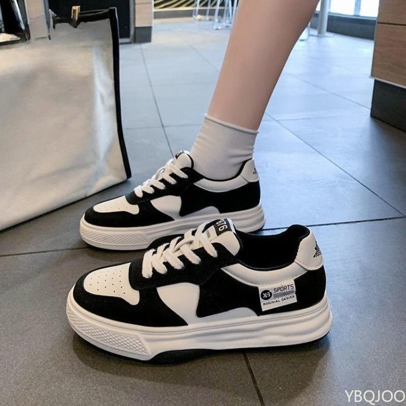 Women's Spring Autumn New Thick soled Casual Sports Shoes for Female Students Simple Comfortable Versatile Board Shoes