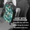 Türkisgoldene Meerjungfrau Isolierte Lunchbox Auslaufsichere Tragbare Lunchtaschen mit Verstellbarem Schultergurt Wiederverwendbare Kühltasche
