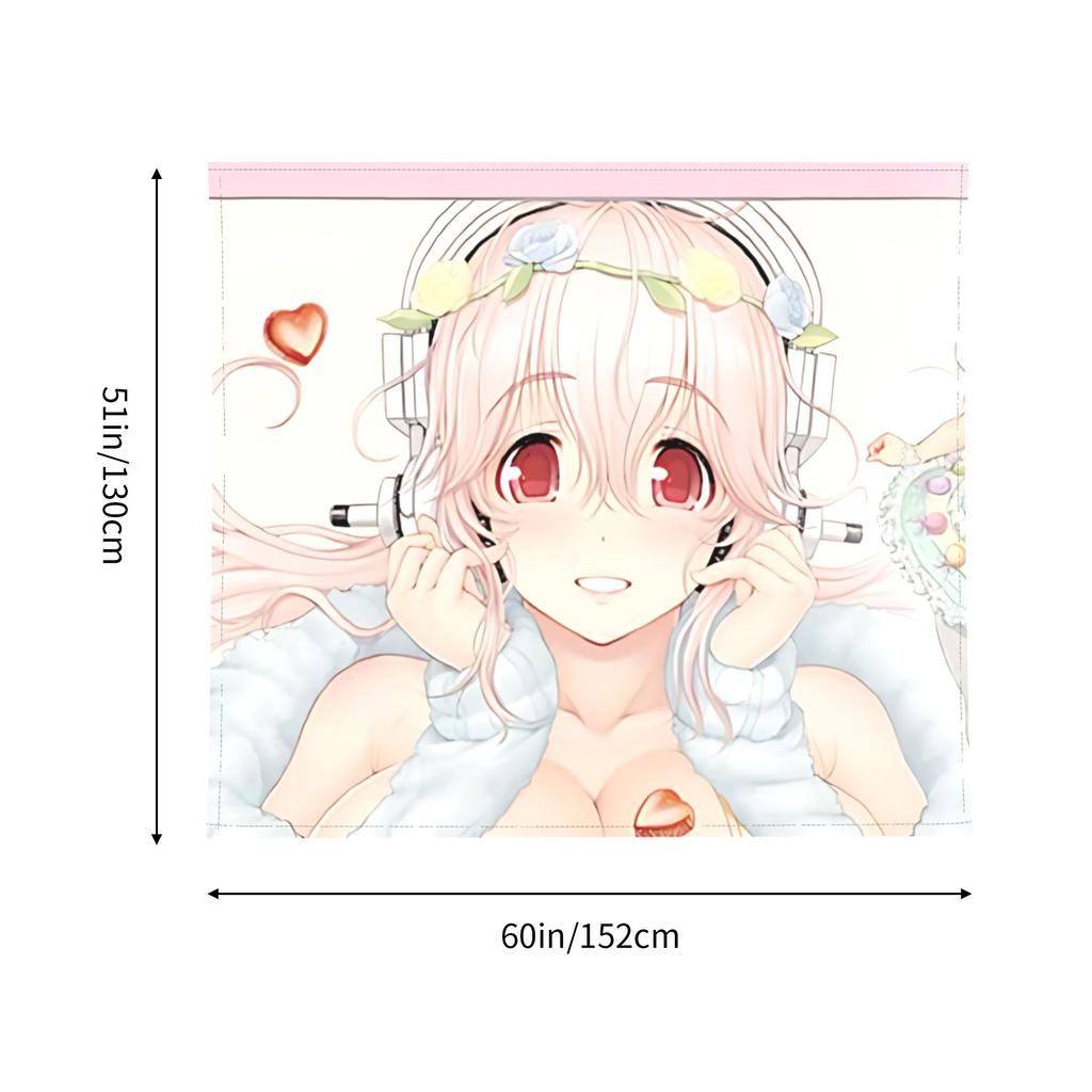 Cutecore Super Sonico Tapestry Room decoration Home Decoration Tapestry Decor Accessories Cute Room Decor