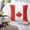 Canada Vlag Nationale Cultuur Vierkante Kussensloop Kussenhoes Polyester Kussen Decor Comfort Kussen voor Huis Auto