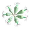 7Pcs Luminous Squid Jig Hooks 12 Needles  Squid Jigs Kit Fluorescent Cuttlefish Sleeve Jig Octopus Lures Hard Fishing