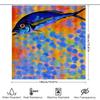 Brightly Colored Fish Print Shower Curtain Waterproof Home Decoration Bathroom Decorative Fabric C1294573-60X84Inches
