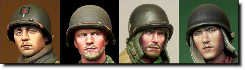Alpine Miniatures American Infantry Headset 1 Resin Kit H6009 1/16