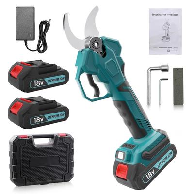 Electric Rechargeable Pruning Maximum Cutting Diameter Opening Angle Brushless Compatible with Makita 18V 3000mAh Battery Slim LED Sharp Cutting