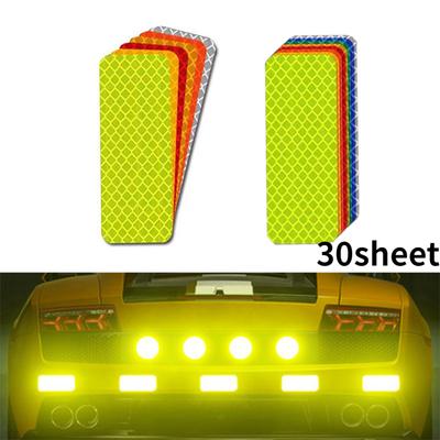 30 vel Reflecterende Stickers voor Auto Bumpers Reflecterende Waarschuwingsstrip Tape Veilige Reflector Stickers Decals