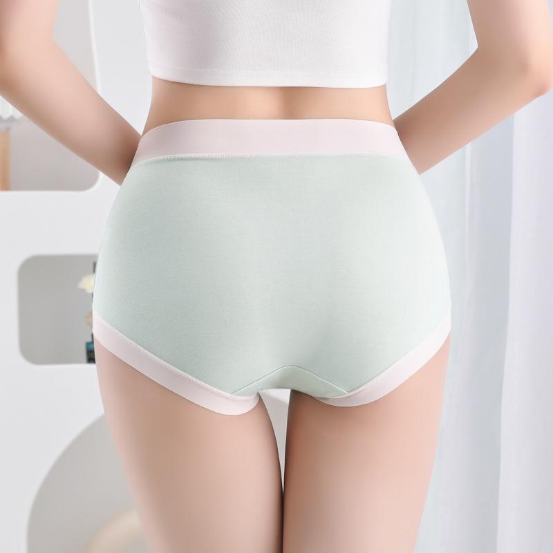 Color Blocking Nahtlose Mid Waist Übergröße Unterwäsche mit Seidenzwickel Bauch einziehend Po liftend Sexy Dreiecksunterwäsche für Damen Slips