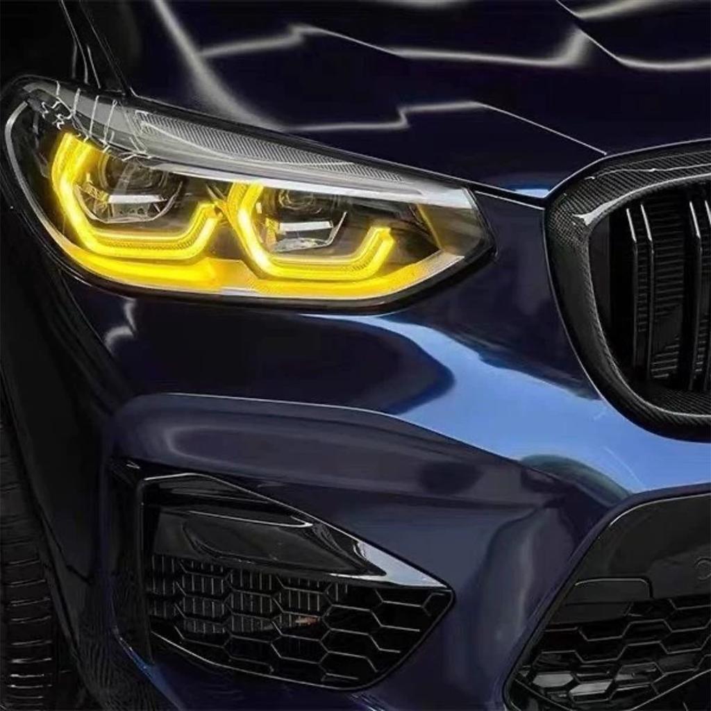 Lemon Yellow DRL LED Modules For BMW G01 X3 G02 X4 F97 X3M F98 X4M CSL Daytime Running Lights Adaptive LED Angel Eyes 7466107