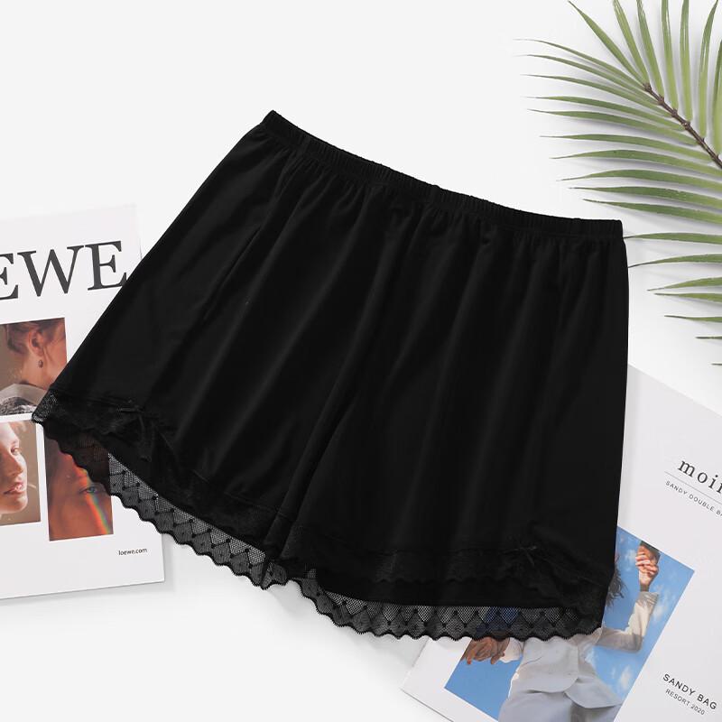 Fenteng Women's Ice Silk Lace Anti-Chafe Safety Shorts
